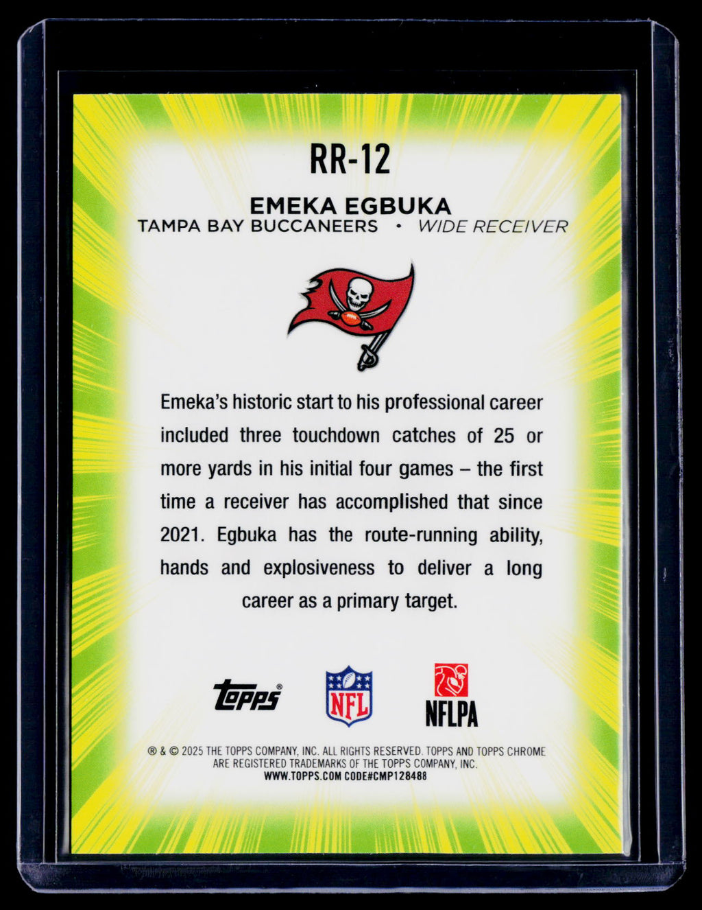 2025 Topps Chrome Emeka Egbuka Radiating Rookies RC