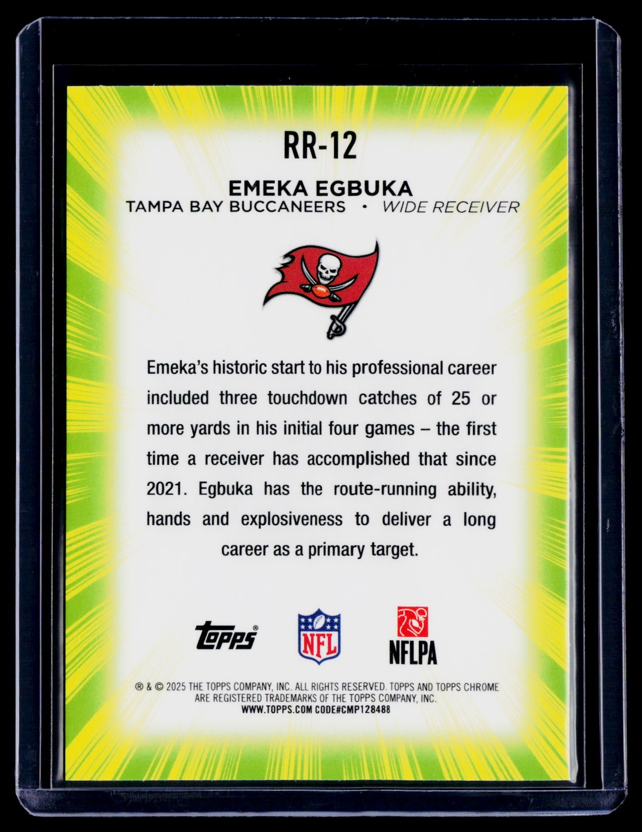 2025 Topps Chrome Emeka Egbuka Radiating Rookies RC