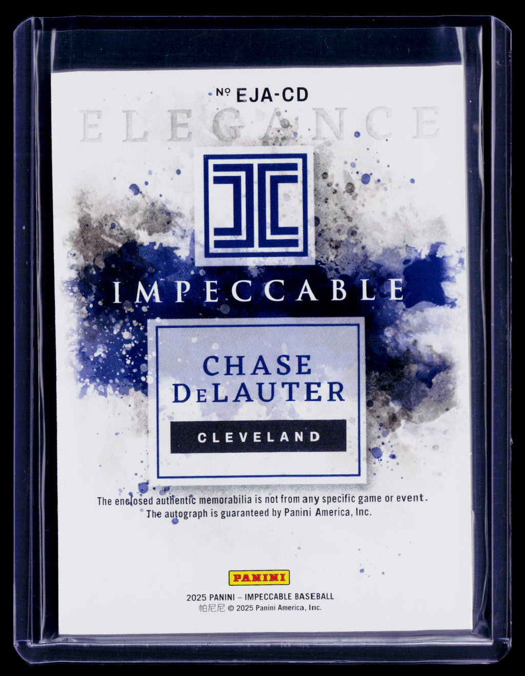 2025 Impeccable Chase DeLauter Patch Auto 15/25