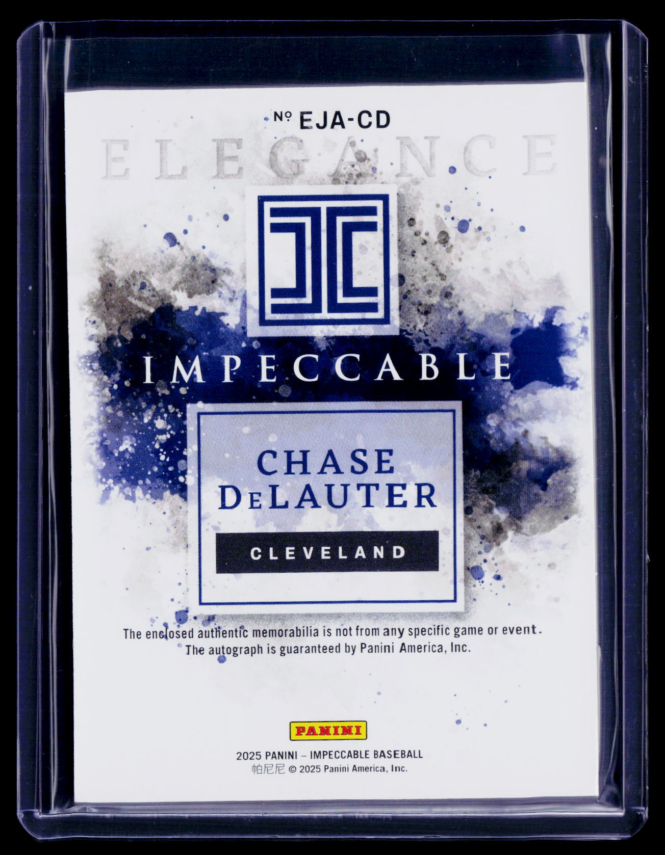 2025 Impeccable Chase DeLauter Patch Auto 15/25