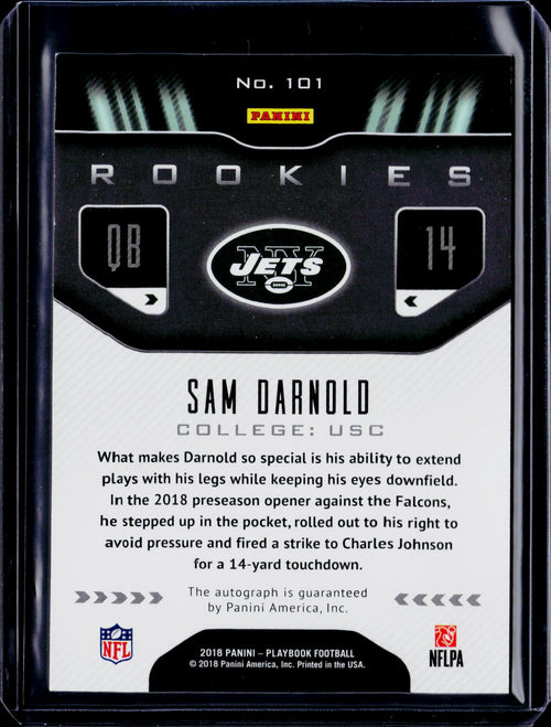 2018 Playbook Sam Darnold Rookie Auto RC