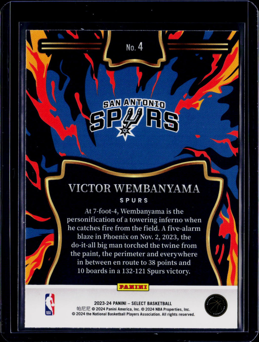 2023-24 Select Victor Wembanyama En Fuego