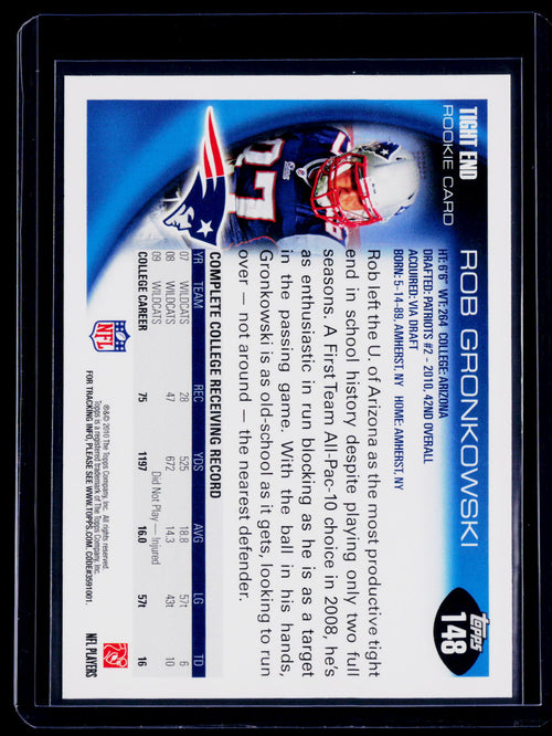 2010 Topps Rob Gronkowski Rookie RC