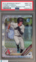 2019 Bowman Draft Corbin Carroll Chrome Asia Refractor PSA 10