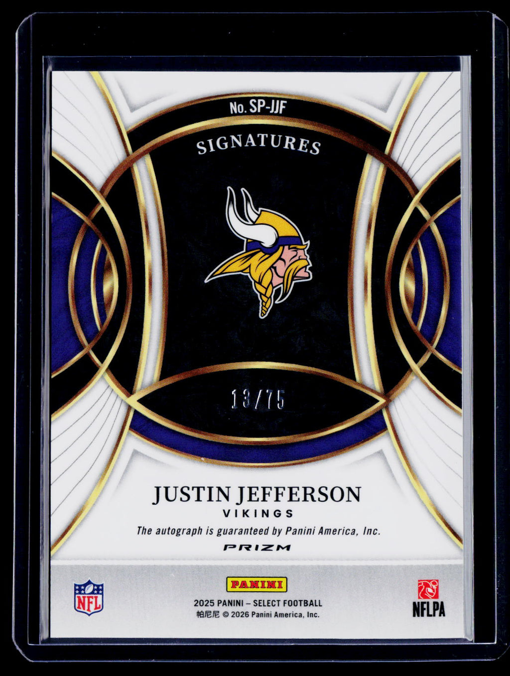2025 Select Justin Jefferson Red Prizm Auto 13/75