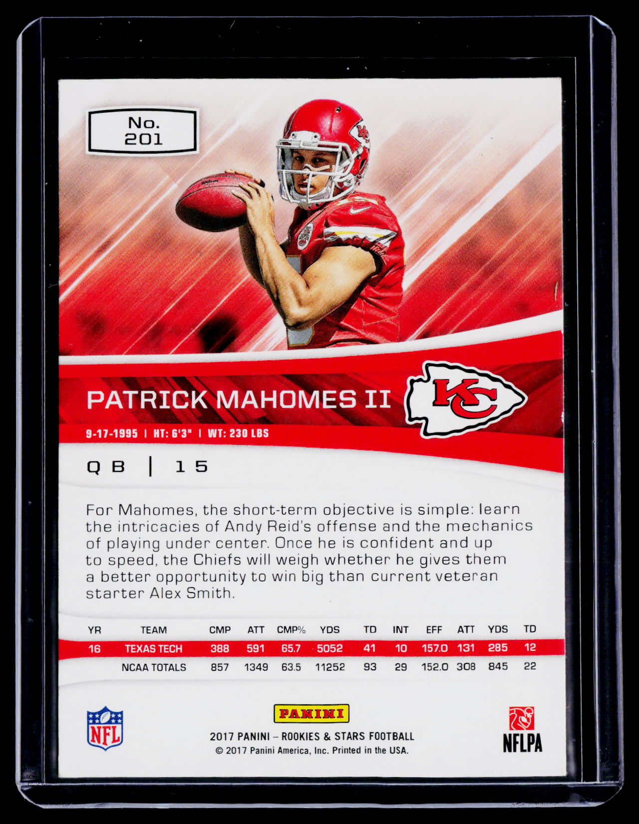 2017 Panini Rookies & Stars Patrick Mahomes II Rookie RC