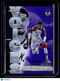 2025 Topps Chrome Update Giannis Antetokounmpo Voice Purple Refractor 55/75