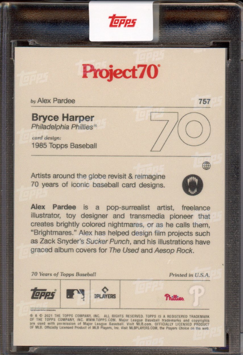 2021 Topps Project 70 Bryce Harper Alex Pardee 757