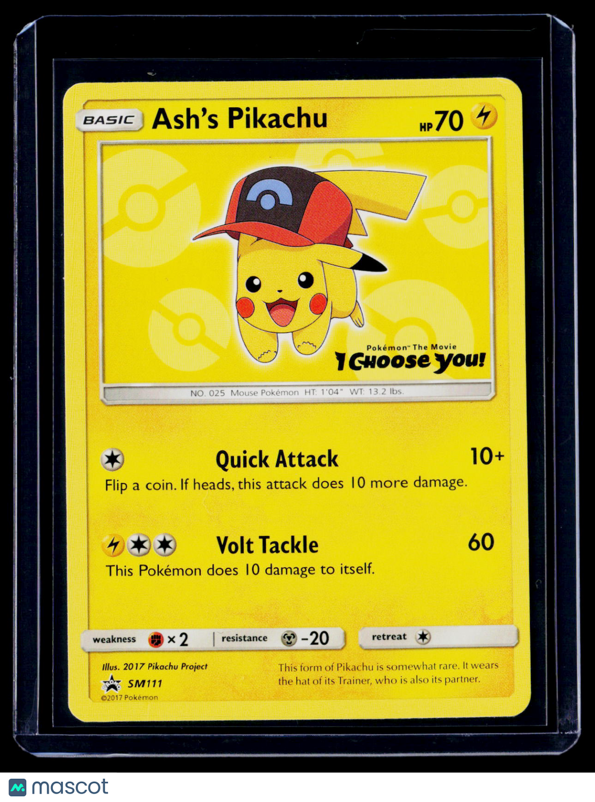 Pokemon Ash's Pikachu SM111 Promo