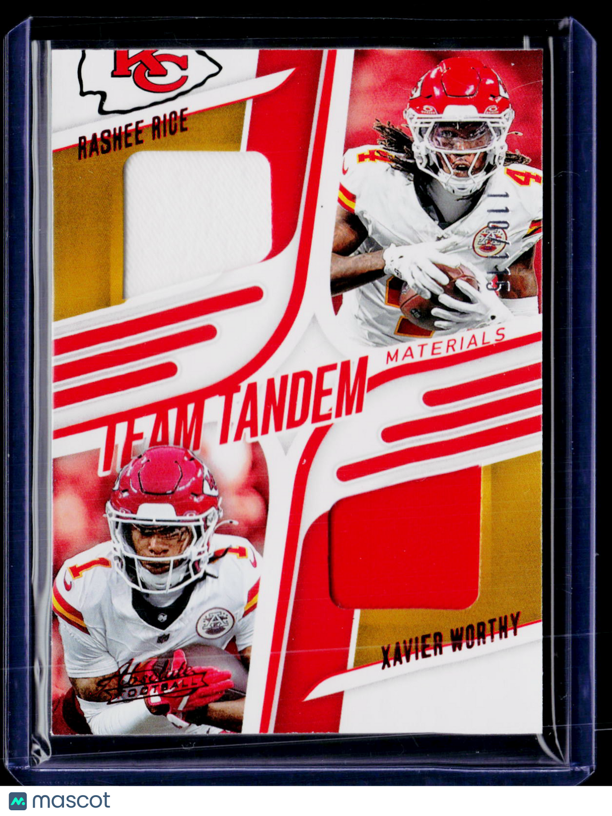 2025 Donruss Rashee Rice / Xavier Worthy Dual Patch 110/115