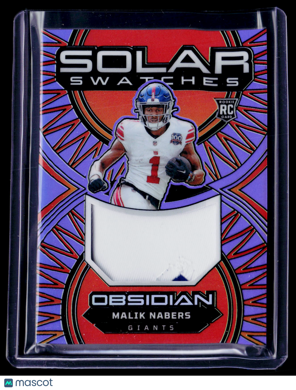 2024 Obsidian Malik Nabers Rookie Solar Swatches Patch 13/49 RC