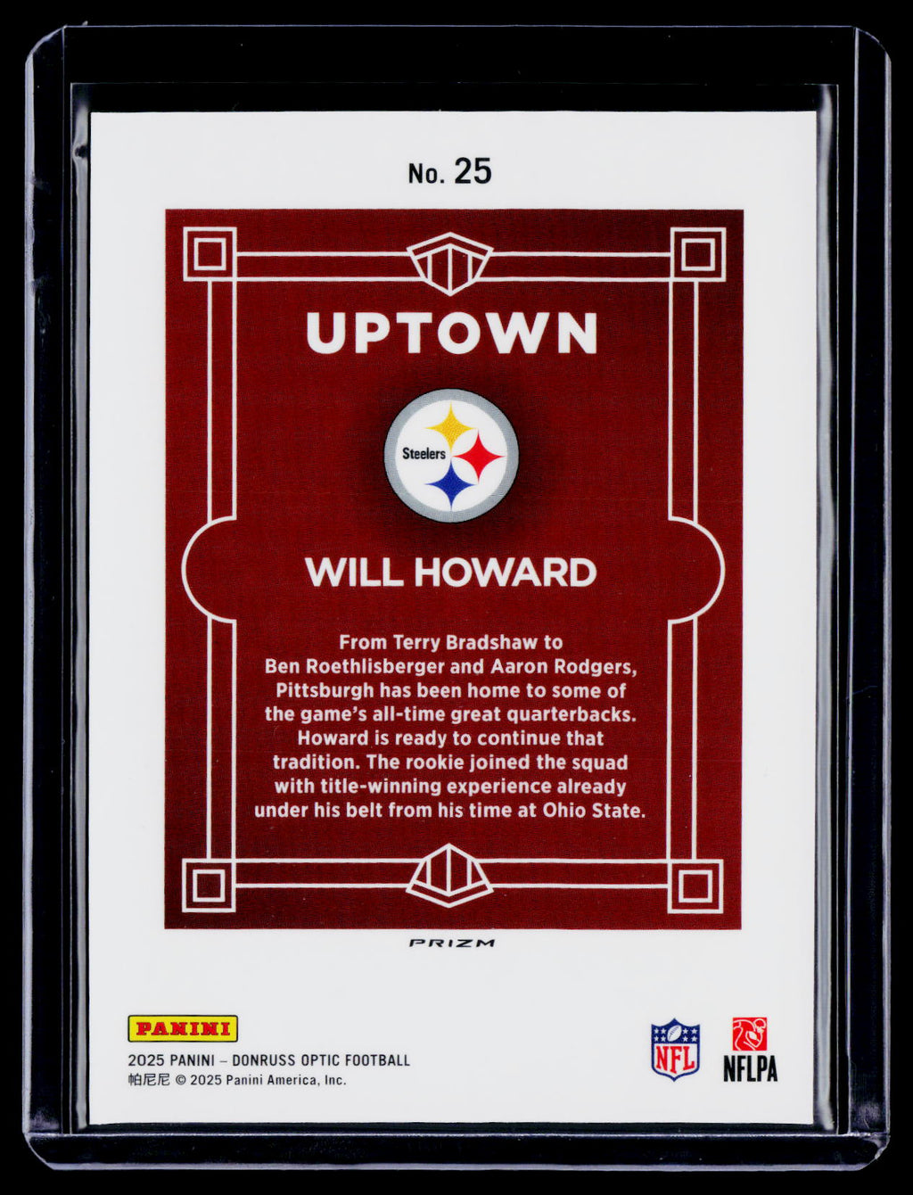 2025 Donruss Optic Will Howard Rookie Uptown Case Hit