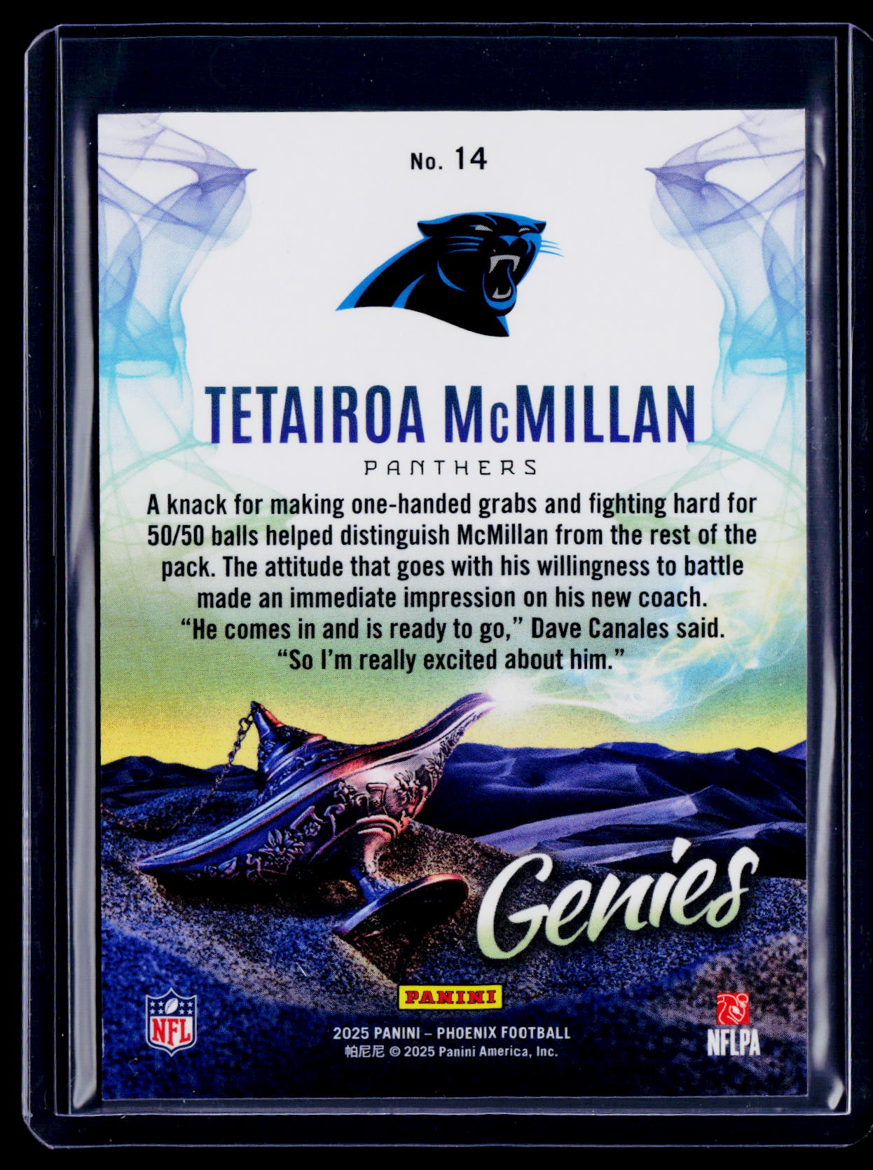 2025 Phoenix Tetairoa McMillan Rookie Genies Case Hit RC