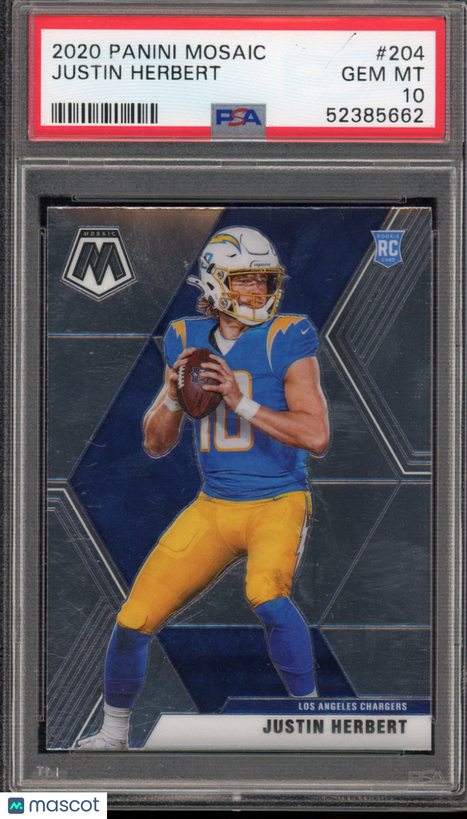 2020 Mosaic Justin Herbert Rookie PSA 10 RC