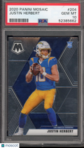2020 Mosaic Justin Herbert Rookie PSA 10 RC