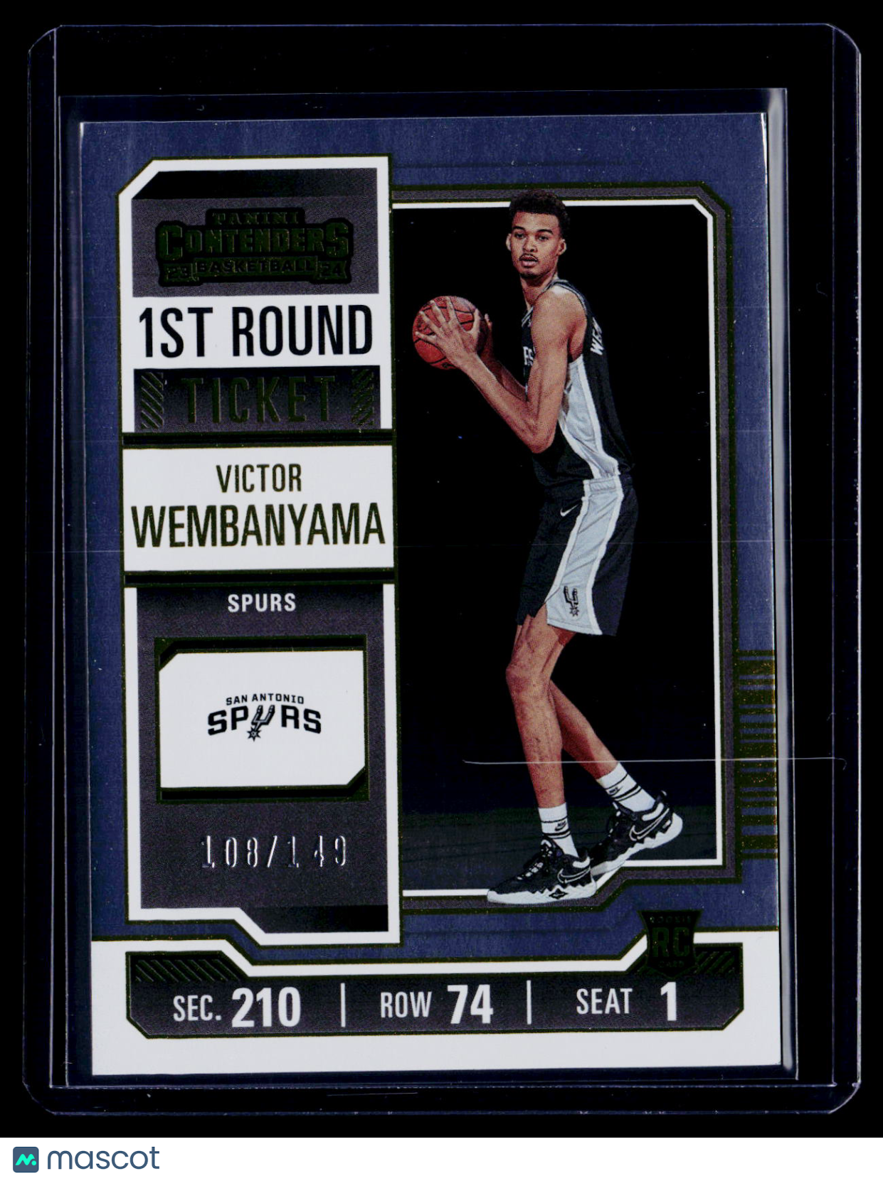2023-24 Contenders Victor Wembanyama Rookie 1st Round Ticket 108/149 RC