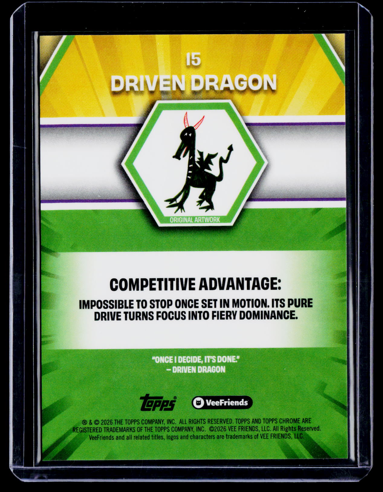 2026 Topps Chrome VeeFriends Driven Dragon Variation Purple Fire SSP