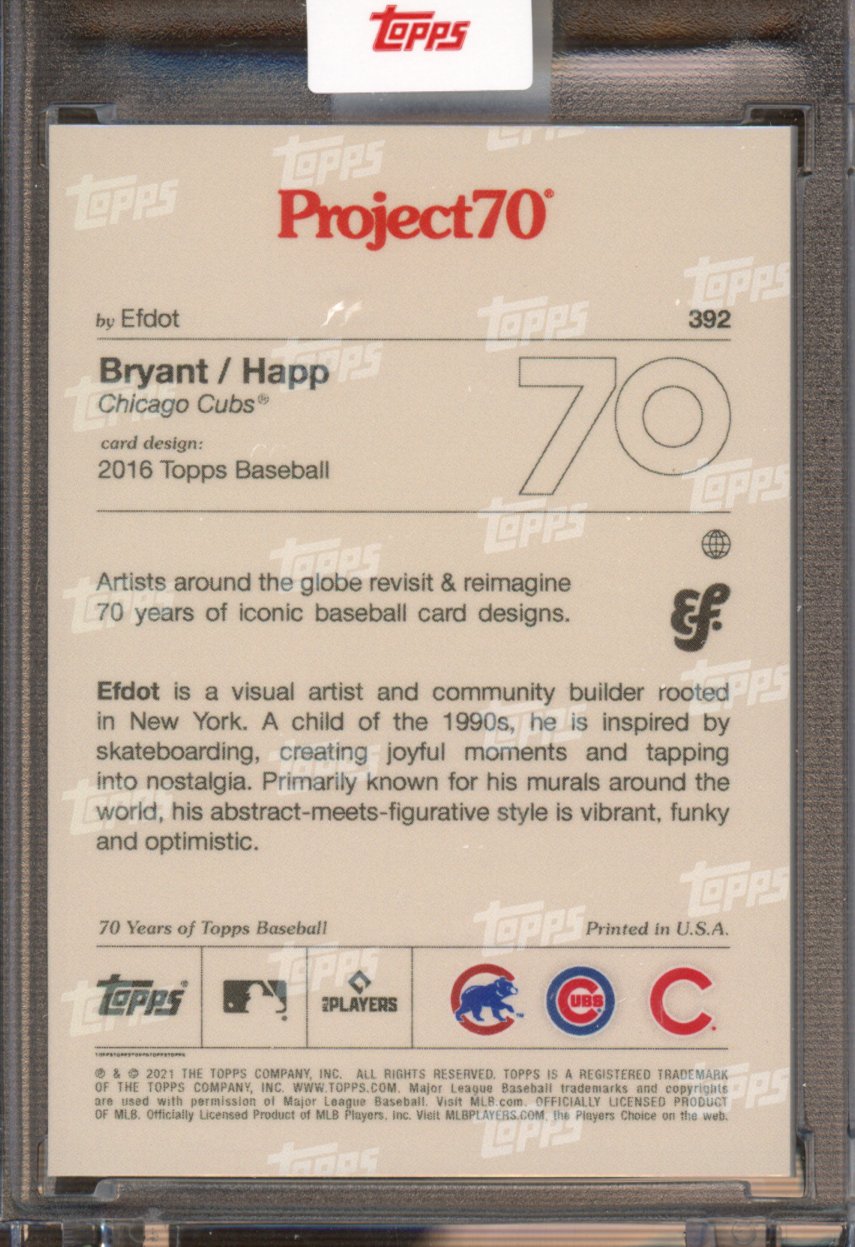 2021 Topps Project 70 Kris Bryant / Ian Happ Efdot 392