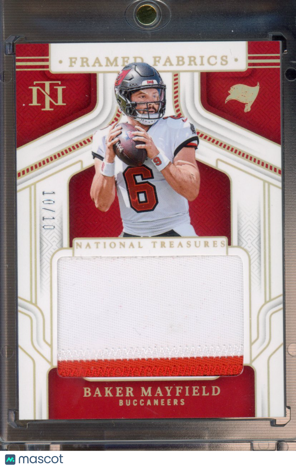 2024 National Treasures Baker Mayfield Framed Fabrics 10/10