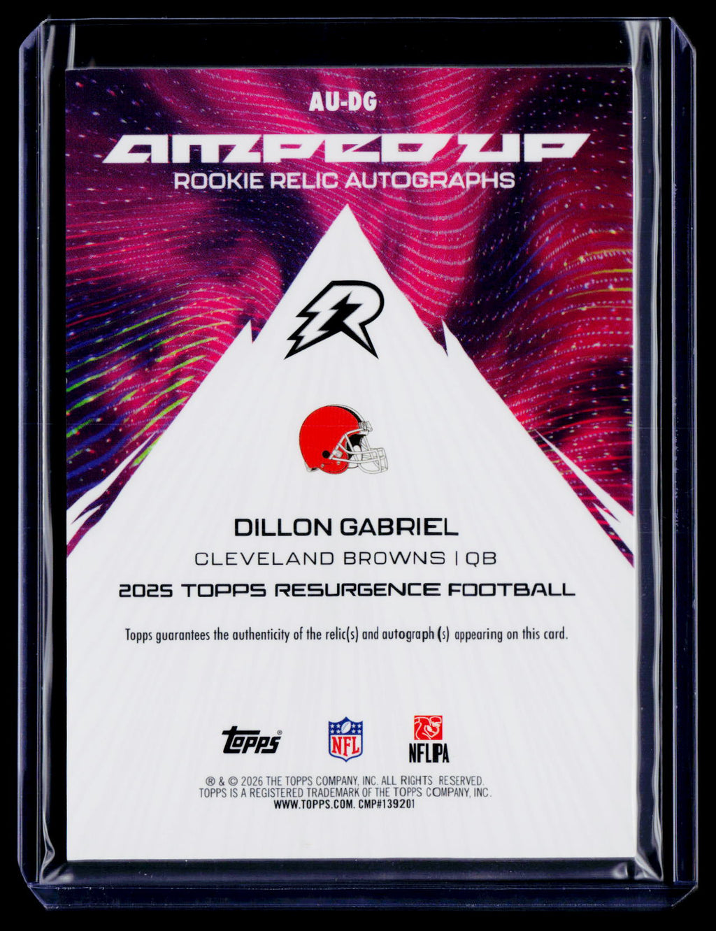 2025 Topps Resurgence Dillon Gabriel Rookie Patch Auto RPA RC