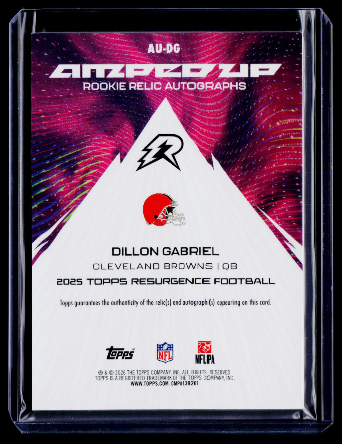 2025 Topps Resurgence Dillon Gabriel Rookie Patch Auto RPA RC