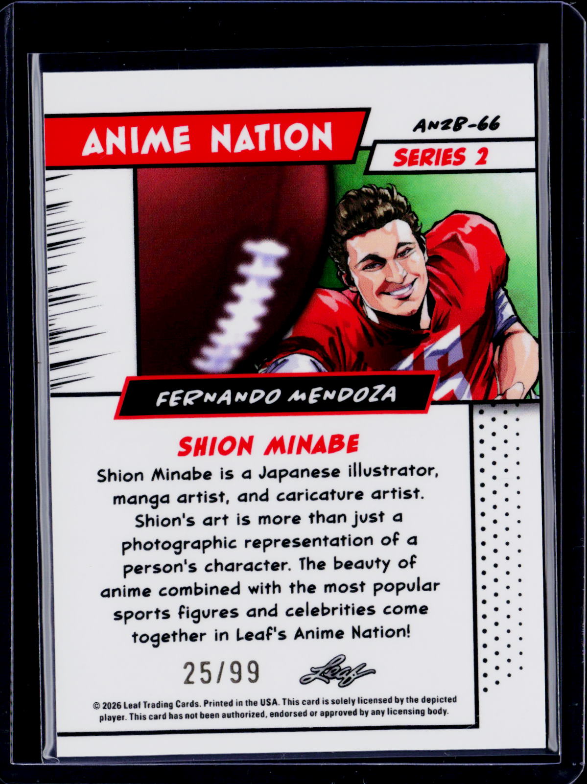 2026 Leaf Metal Fernando Mendoza Anime Nation /99