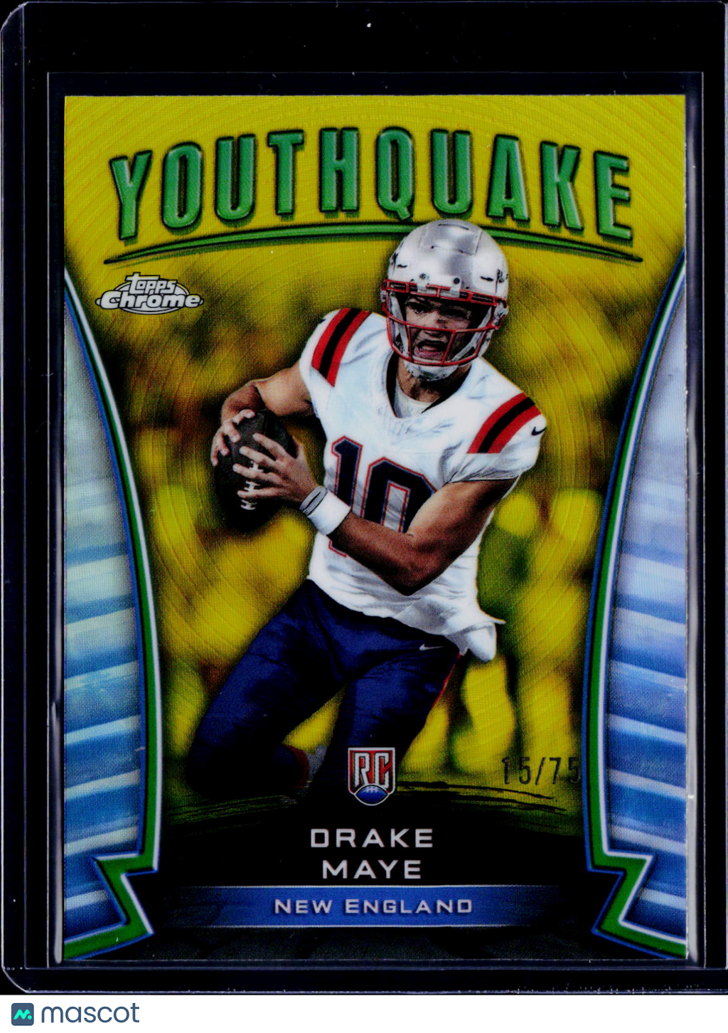 2024 Topps Chrome Drake Maye Youthquake Yellow /75