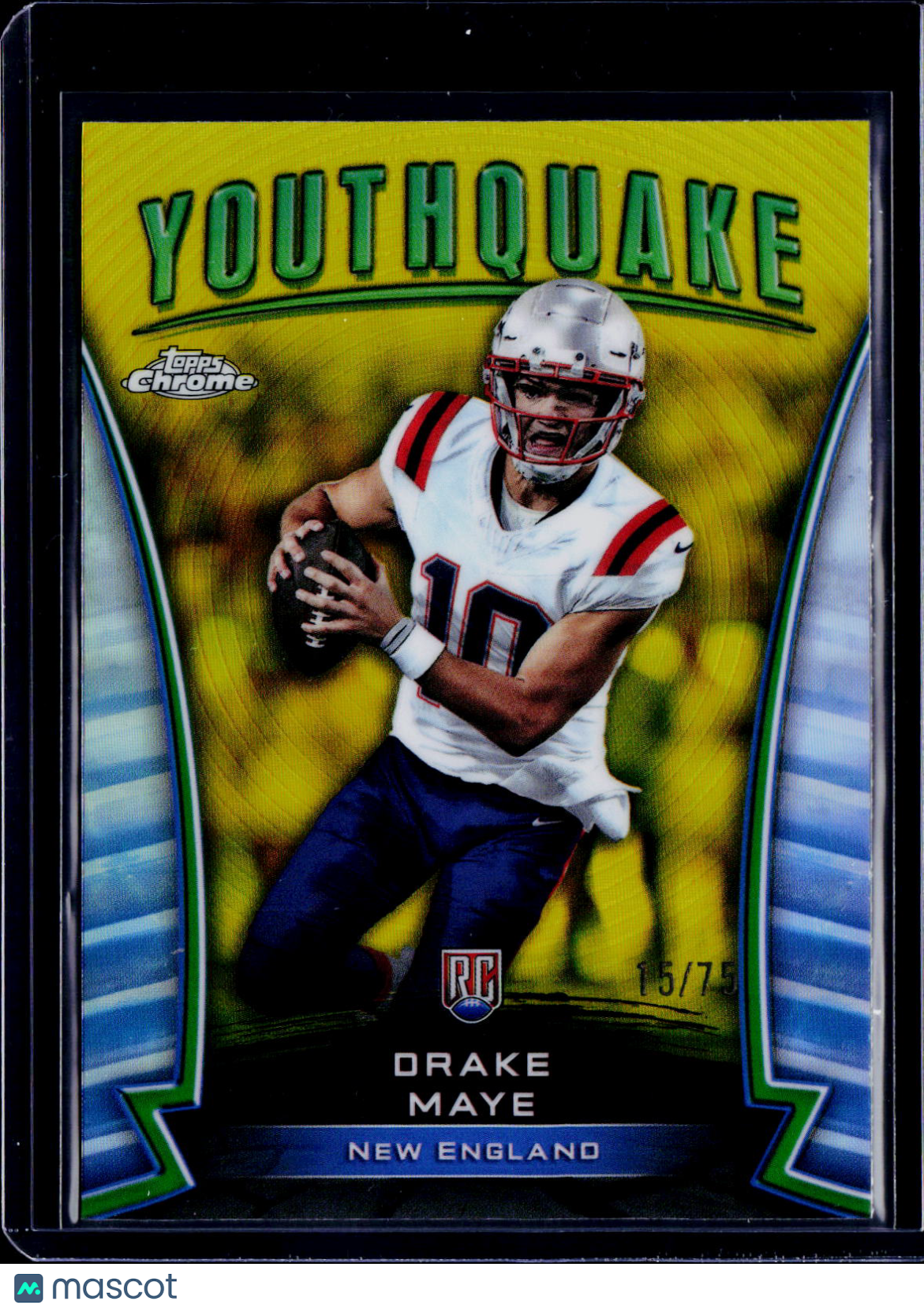 2024 Topps Chrome Drake Maye Youthquake Yellow /75