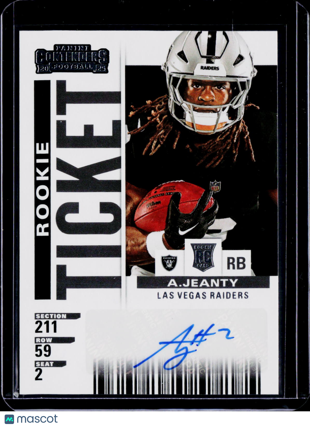 2025 Select Ashton Jeanty Contenders Rookie Ticket Auto RC
