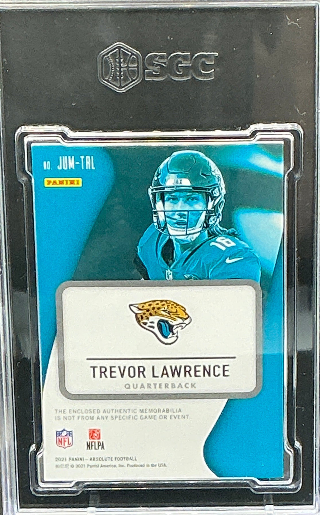 2021 Absolute Trevor Lawrence Jumbo Relics Football SGC 8 - 1/5