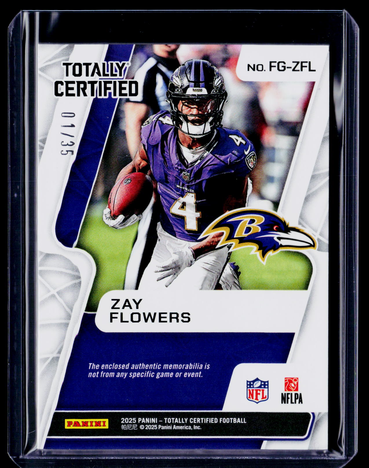 2025 Totally Certified Zay Flowers Camo Patch 1/35