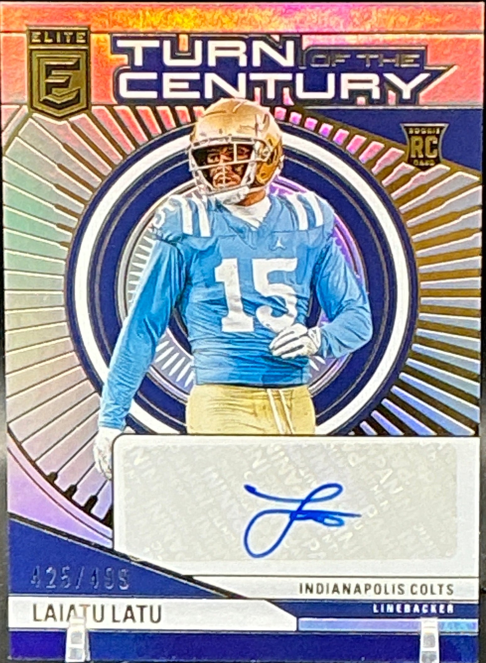 2024 Donruss Elite Laiatu Latu RC Turn of the Century Auto 425/499