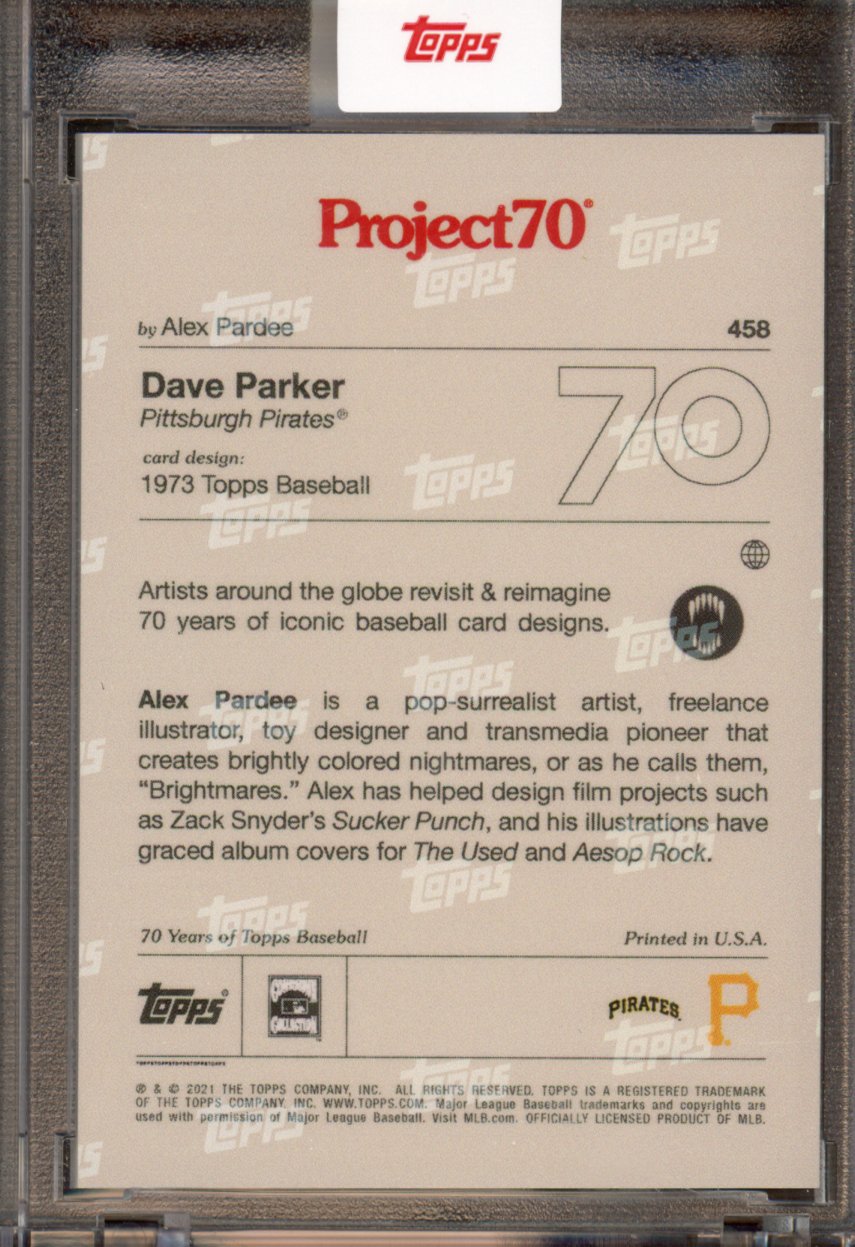 2021 Topps Project 70 Dave Parker Alex Pardee 458