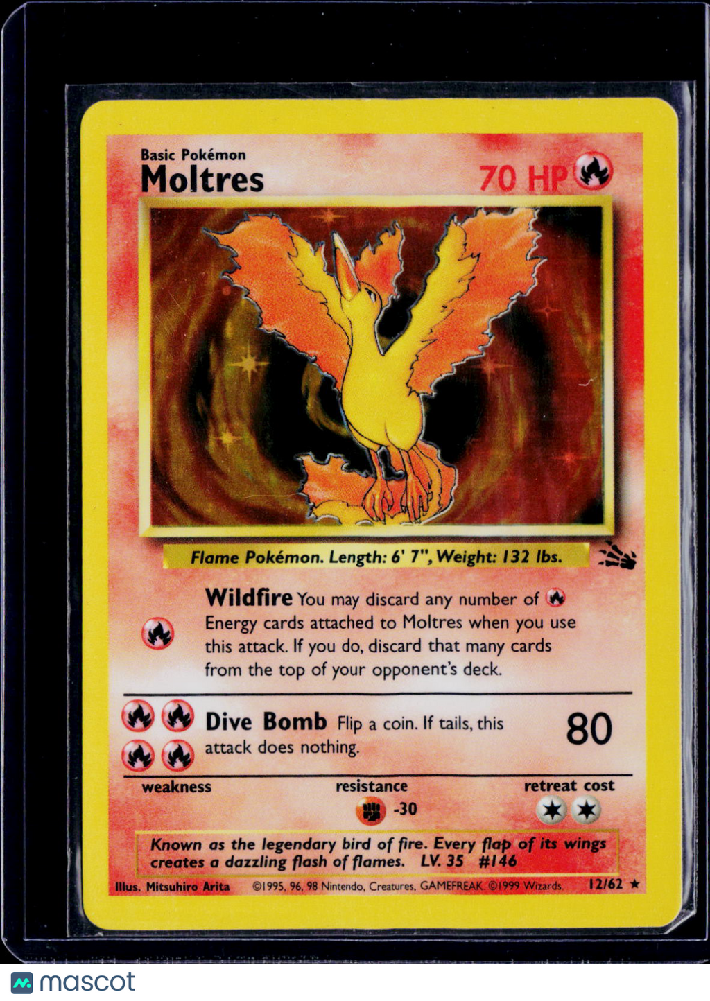 Moltres Fossil Holo 12/62