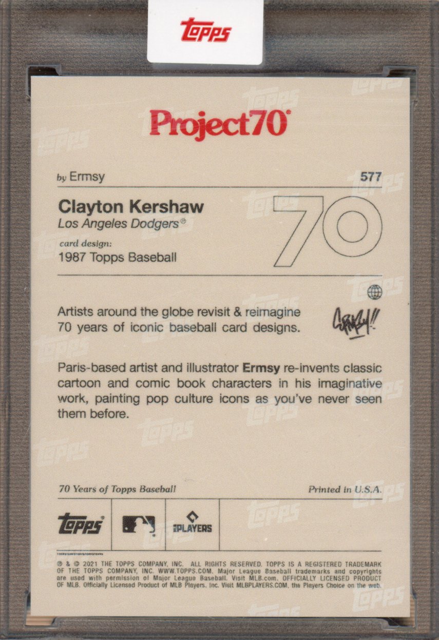 2021 Topps Project 70 Clayton Kershaw Ermsy 577