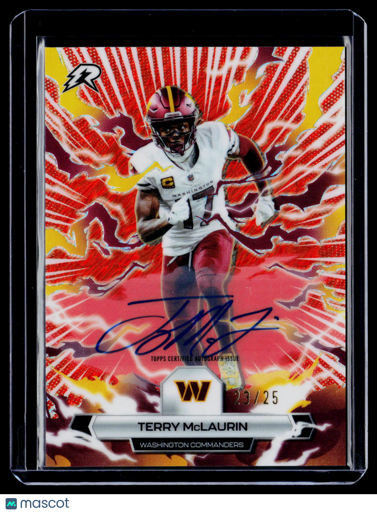 2025 Topps Resurgence Terry McLaurin Orange Surge Auto 23/25