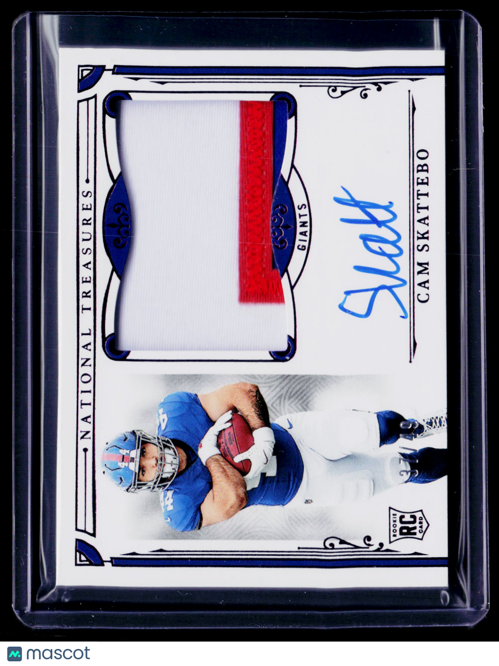 2025 National Treasures Cam Skattebo Rookie Patch Auto RPA 37/49 RC