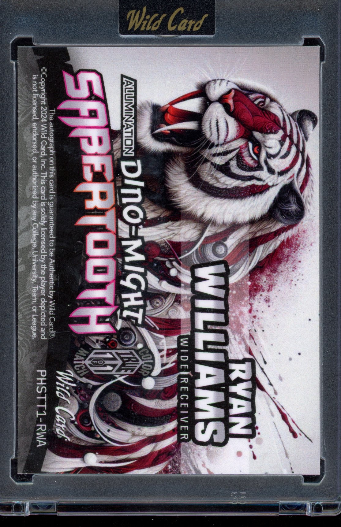 2024 Wild Card Ryan Williams Dino-Might Sabertooth Auto 1/1