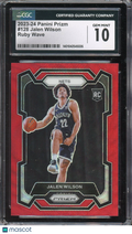 2023-24 Prizm Jalen Wilson Rookie Ruby Wave CGC 10 RC
