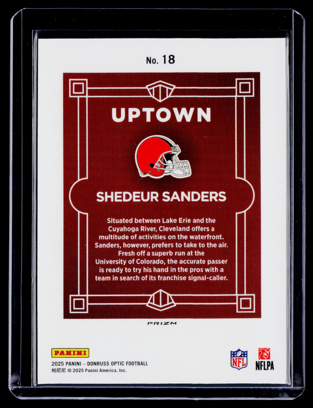 2025 Donruss Optic Shedeur Sanders Rookie Uptown