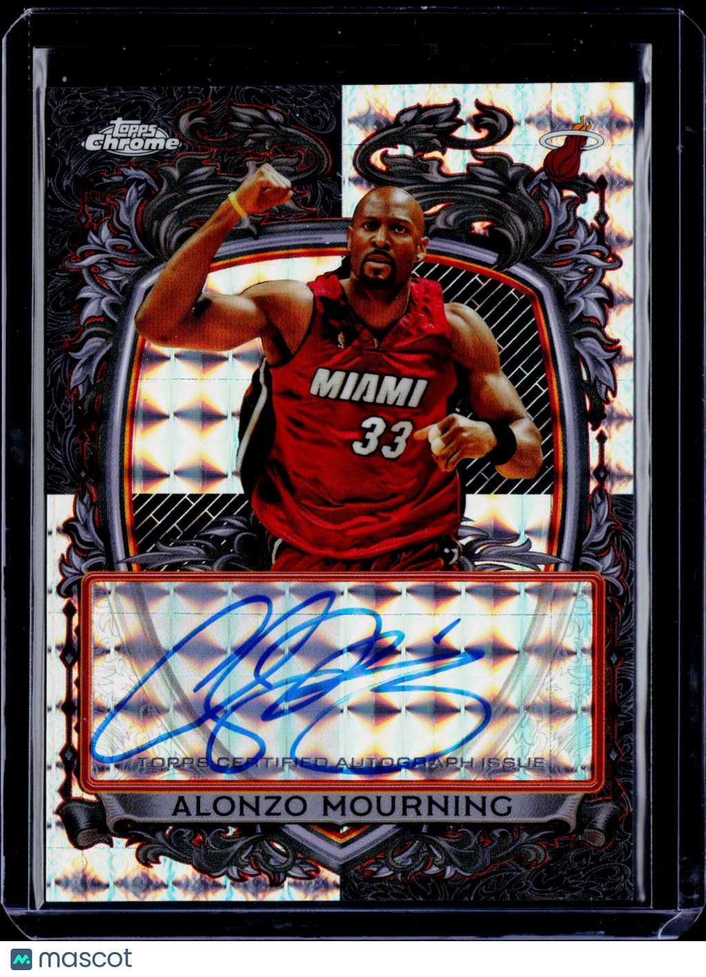 2025-26 Topps Chrome Alonzo Mourning Signature Style Auto
