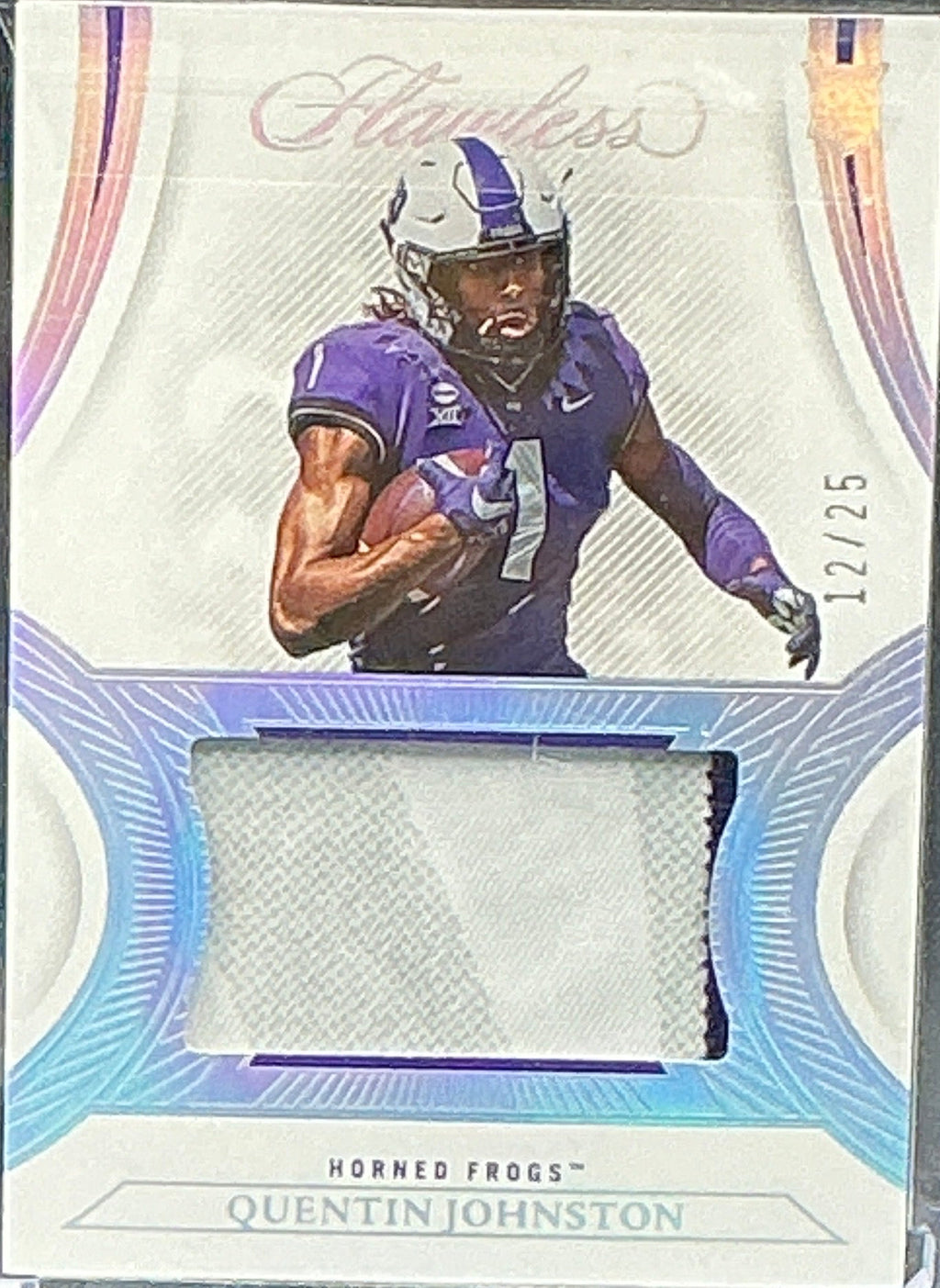 2023 Flawless Collegiate Quentin Johnston RC Patch 12/25