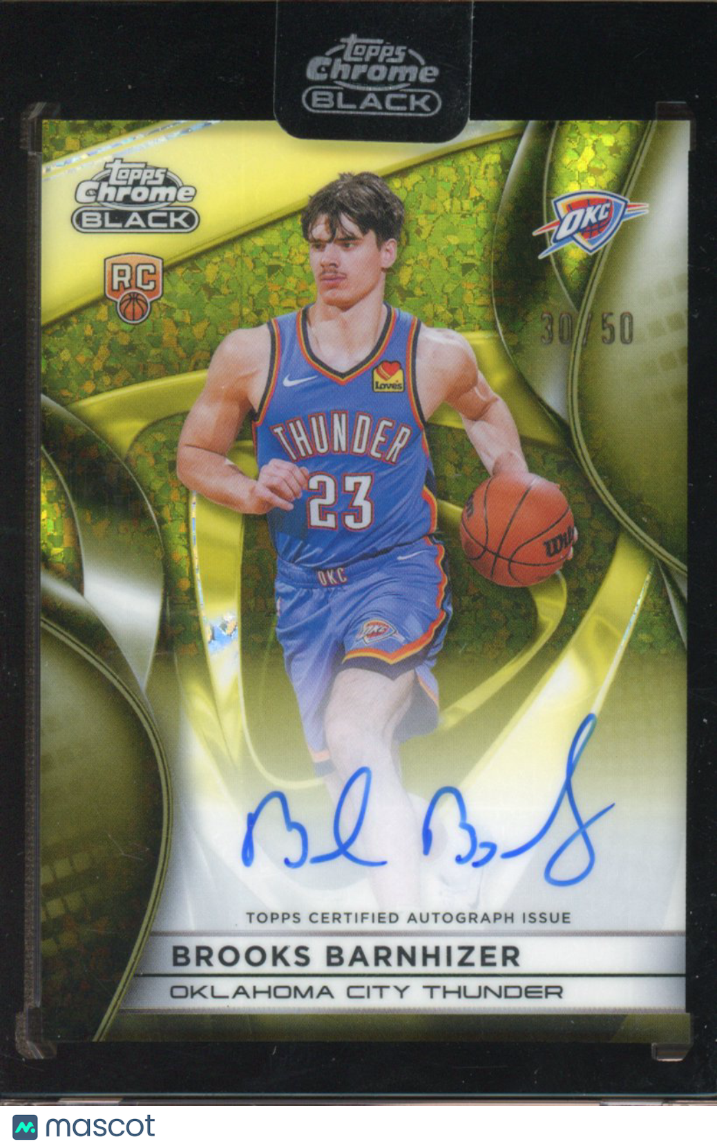 2025 Topps Chrome Black Brooks Barnhizer Rookie Gold Mini Diamond Auto 30/50 RC