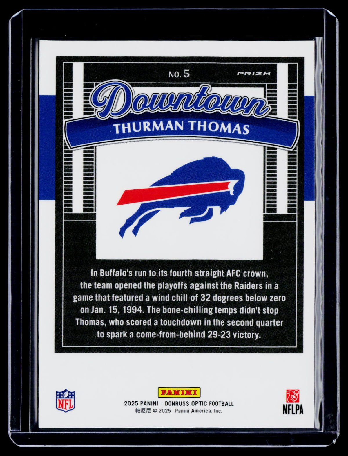 2025 Donruss Optic Thurman Thomas Downtown