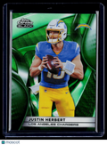 2025 Topps Chrome Black Justin Herbert Green Wave Refractor 54/99