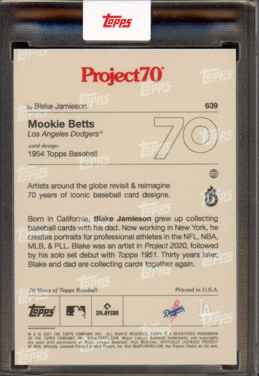 2021 Topps Project 70 Mookie Betts Blake Jamieson 639