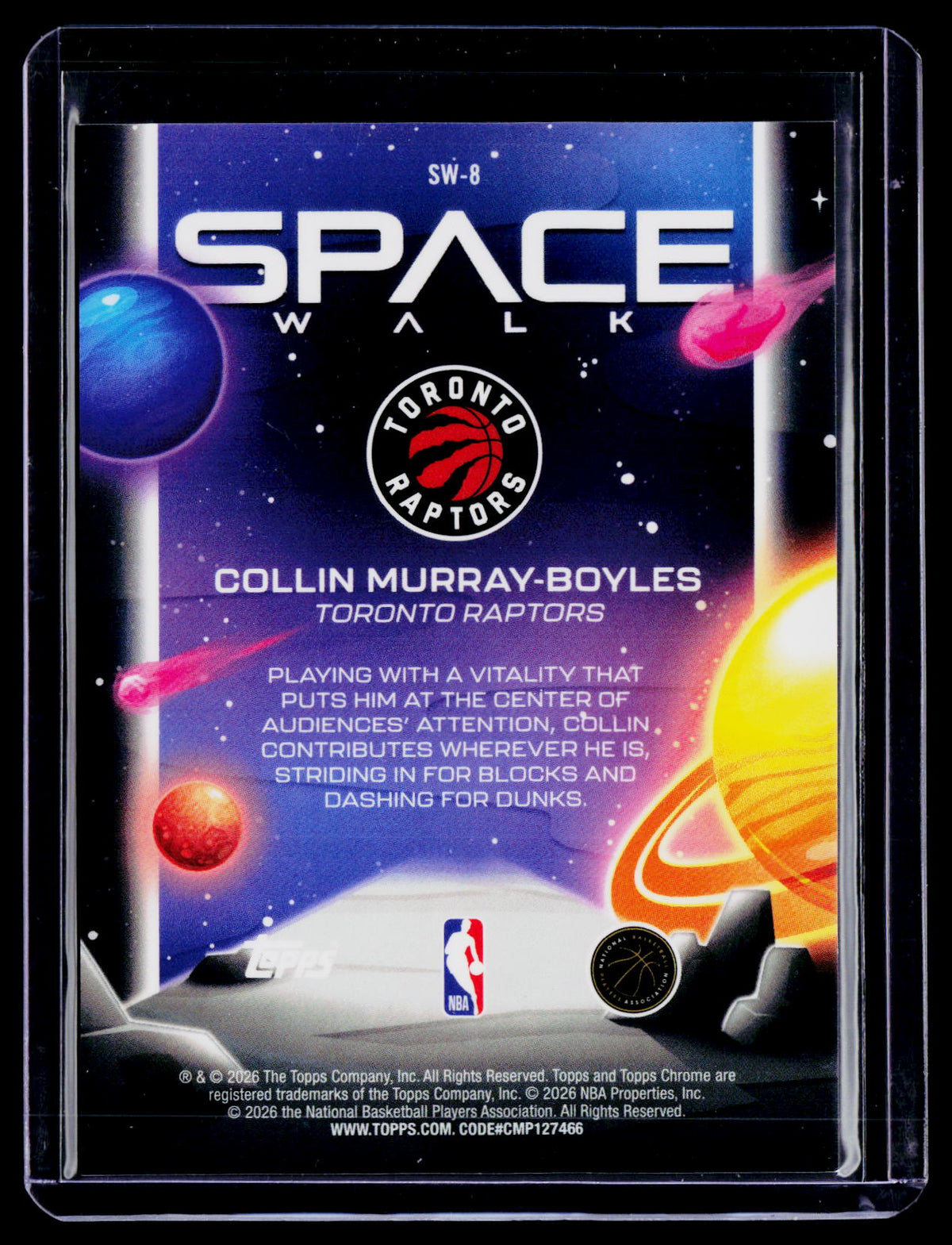2025 Topps Chrome Cosmic Collin Murray-Boyles Rookie Gold Space Walk 10/50 RC