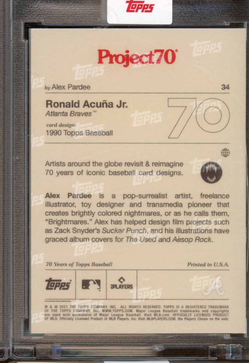 2021 Topps Project 70 Ronald Acuna Jr. Alex Pardee 34