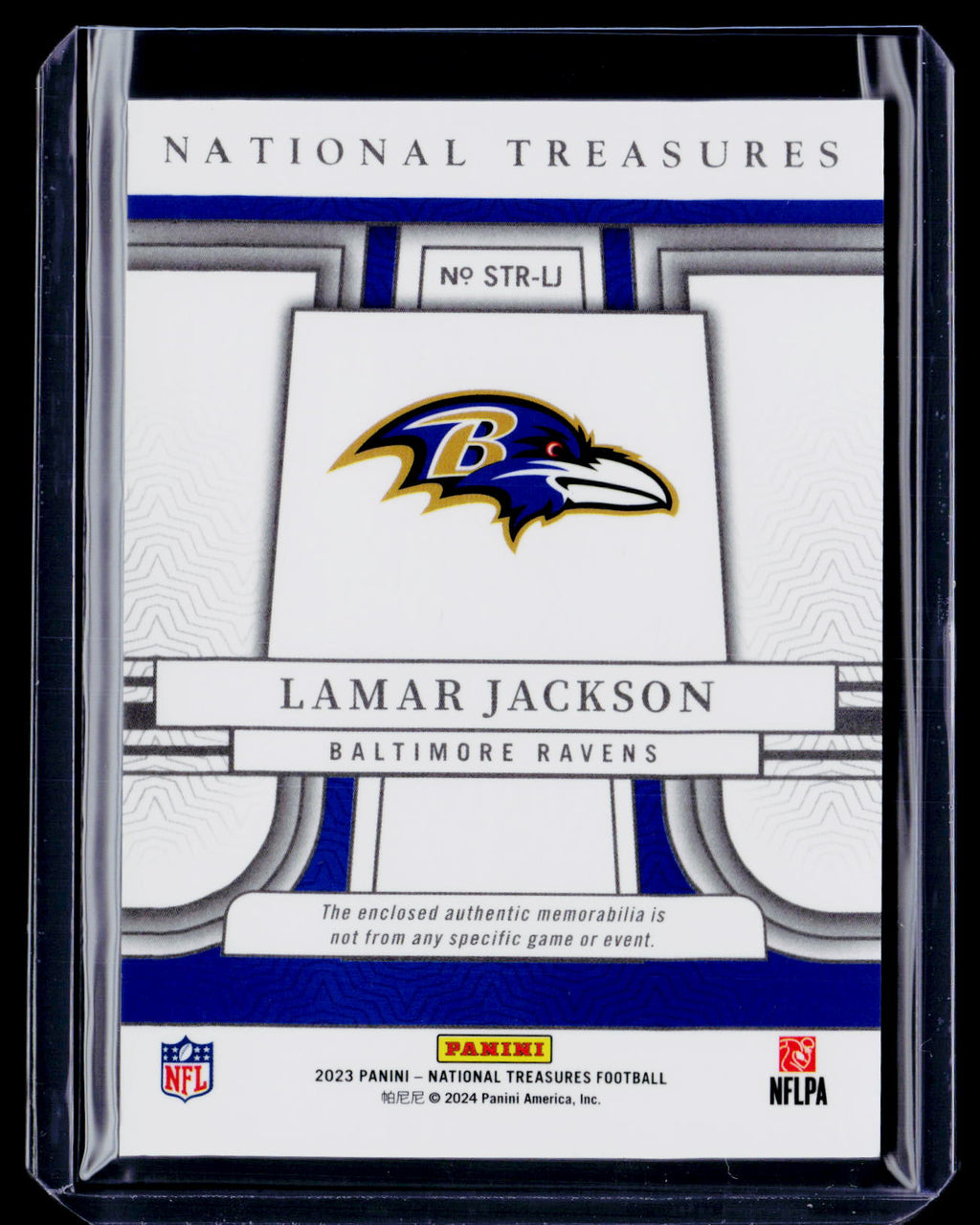 2023 National Treasures Lamar Jackson Sunday Treasures Patch 69/99