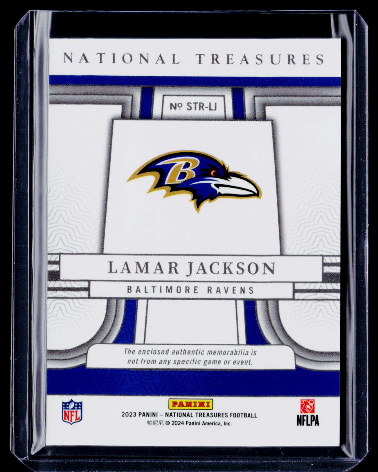 2023 National Treasures Lamar Jackson Sunday Treasures Patch 69/99